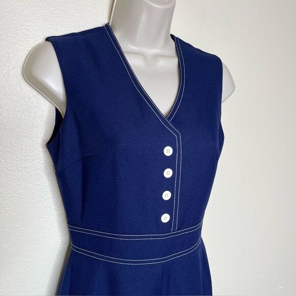 Vintage 70s Jerell of Texas Blue Sleeveless Jumpsuit Jacket Women Size 7 Western - Picture 7 of 16